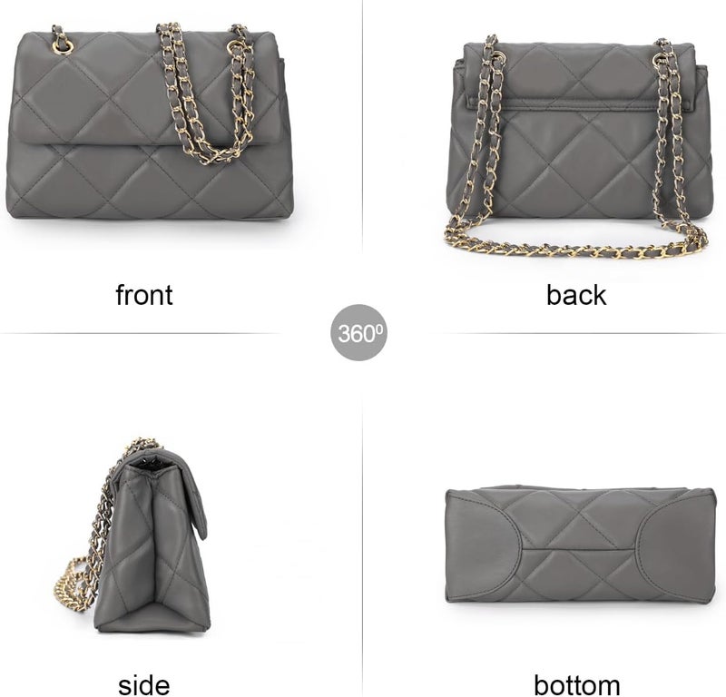 Gladdon Quilted Crossbody Purses for Women Small Ladies Shoulder Bags with Chain Trendy Clutch Purse Cute Designer Bag - Image 3